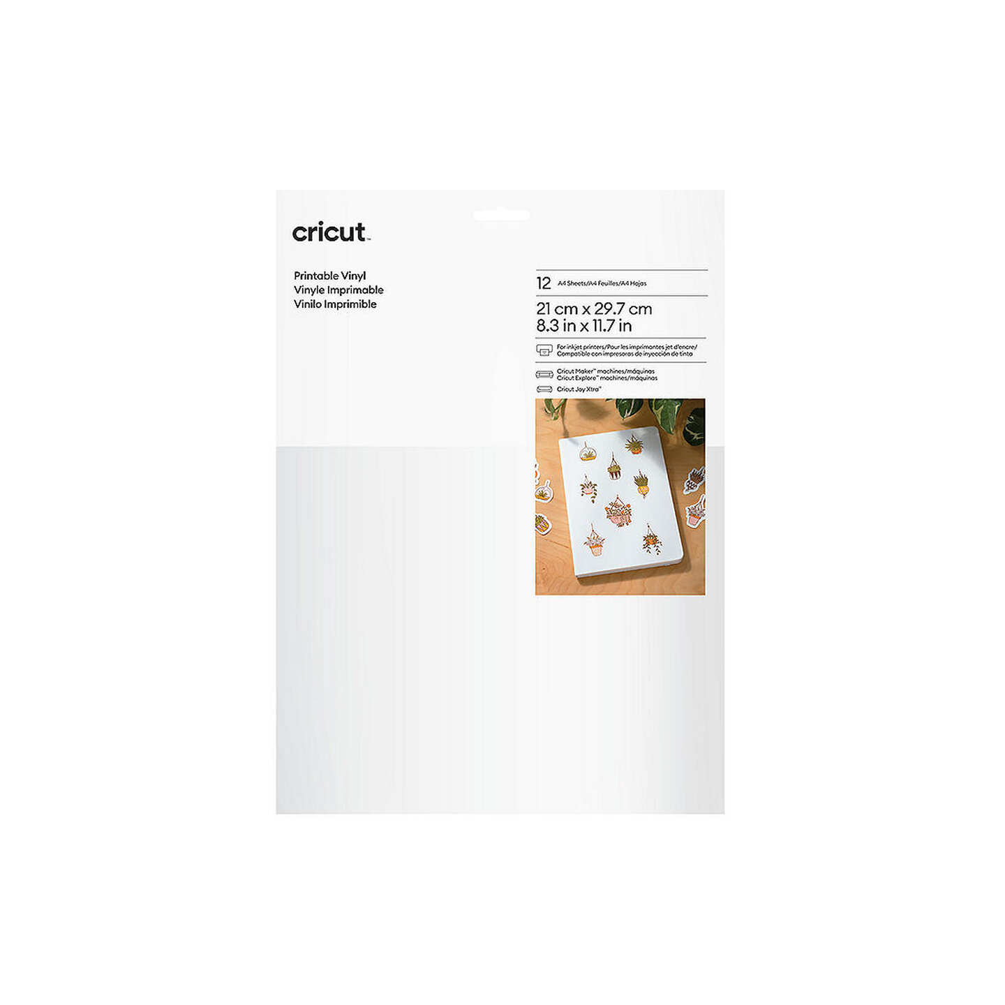 Cricut Printable Vinyl White 12 sheets 21x29.7cm
